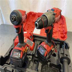 AS-IS - MILWAUKEE FUEL 18V Lithium-Ion Brushless Cordless Hammer Drill and Impact Driver Combo Kit