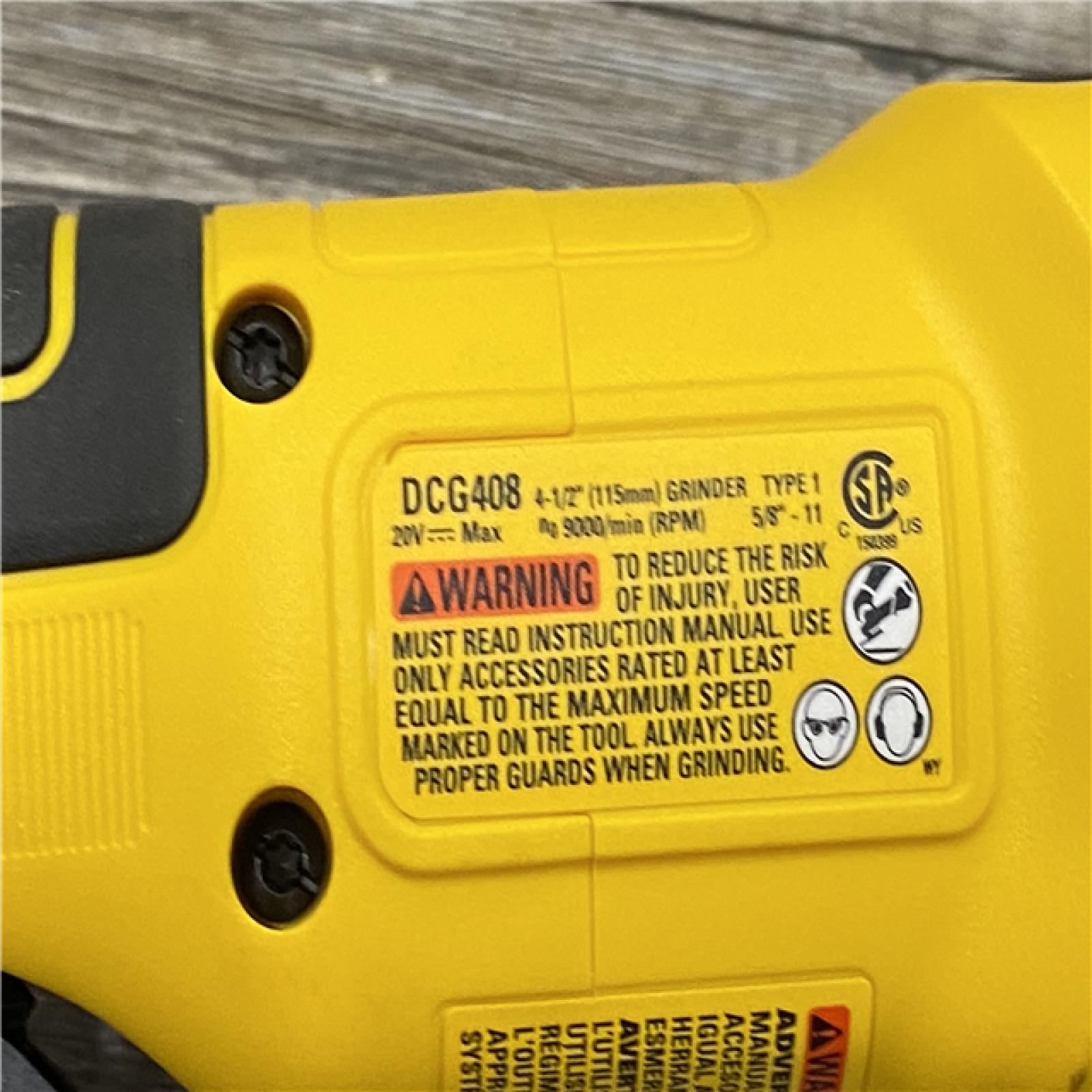 AS-IS DEWALT 20V MAX Cordless Brushless 4-1/2 in. Angle Grinder with Paddle Switch (Tool Only)