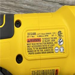 AS-IS DEWALT 20V MAX Cordless Brushless 4-1/2 in. Angle Grinder with Paddle Switch (Tool Only)