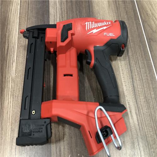 AS-IS Milwaukee FUEL 18-Volt Lithium-Ion Brushless Cordless 18-Gauge 1/4 in. Narrow Crown Stapler (Tool-Only)