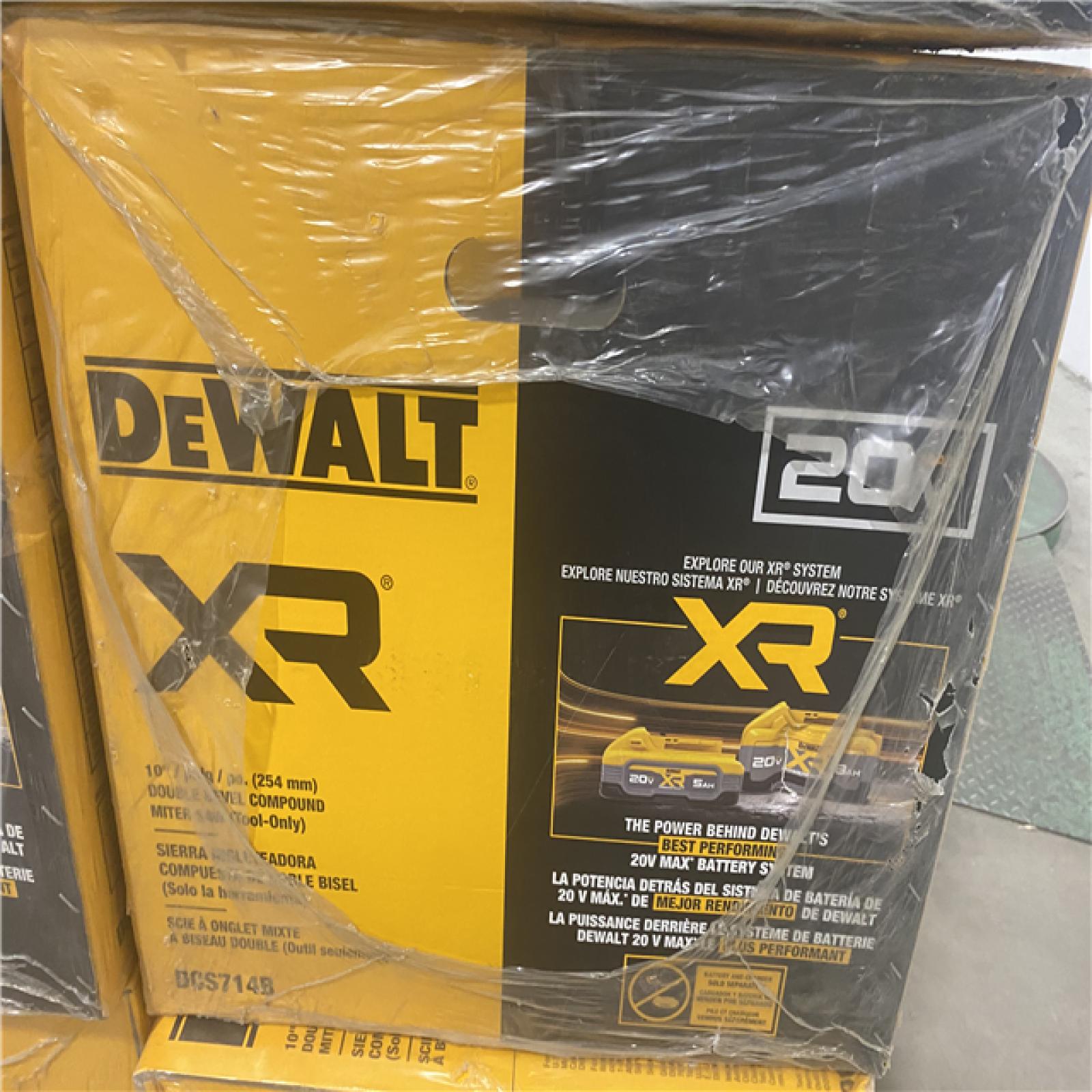 NEW- DEWALT-20-Volt MAX XR Cordless 10 in. Dual Bevel Fixed Miter Saw (Tool Only)