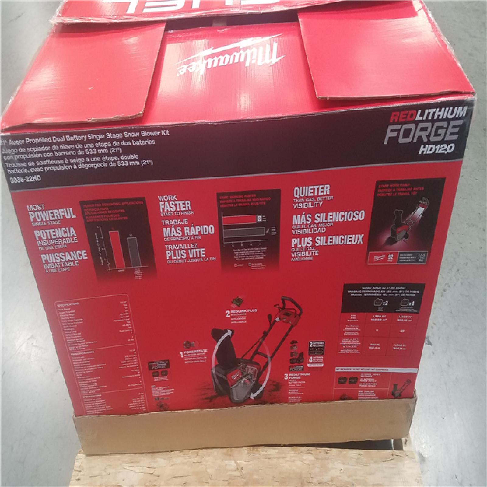 CALIFORNIA NEW MILWAUKEE 21AUGER PR0PELLED DUAL BATTERY SINGLE STAGE SNOW BLOWER KIT