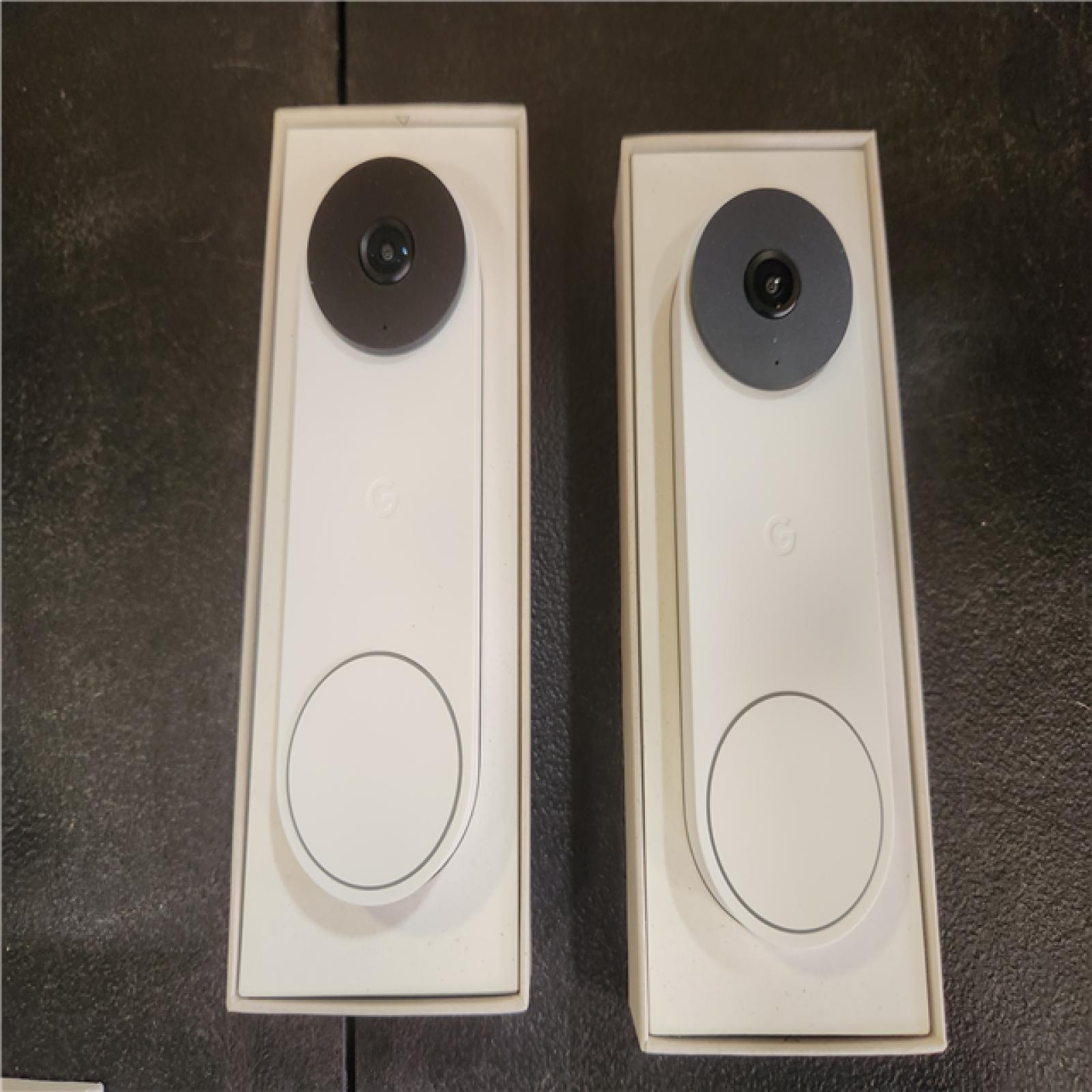 Phoenix AS-IS Google Nest Doorbell (Wired  3rd Gen) - Smart Wi-Fi Video Doorbell Camera (2-Pack)