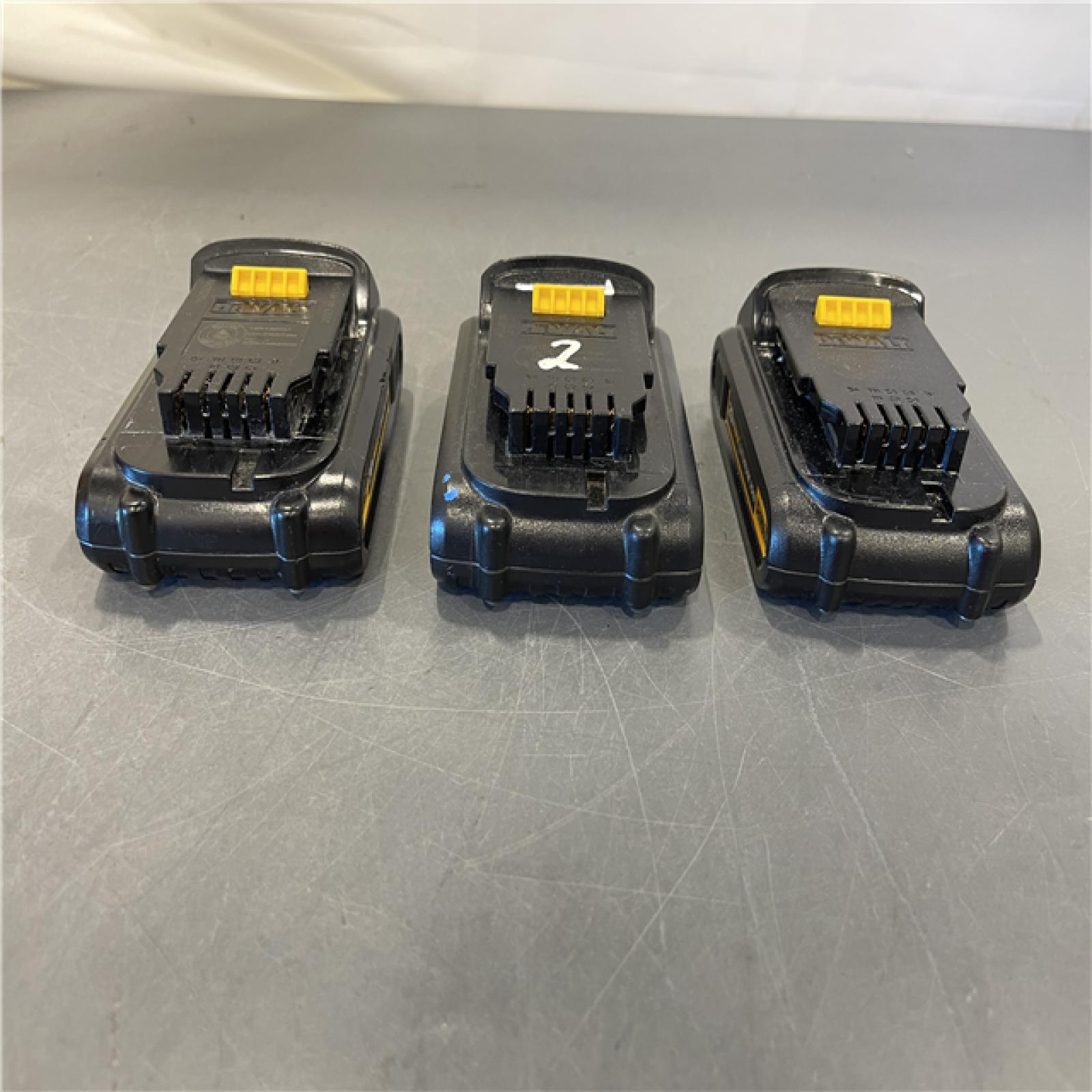 AS-IS DeWalt 20V MAX Lithium-Ion 1.5Ah Compact Battery Pack (3-Pack)