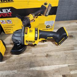 HOUSTON LOCATION - AS-IS DeWalt Flexvolt 60V Max Cordless Grinder  4.5 in; 6 in  Kit  W/ (2) BATTERY & CHARGER (DCG418X2)