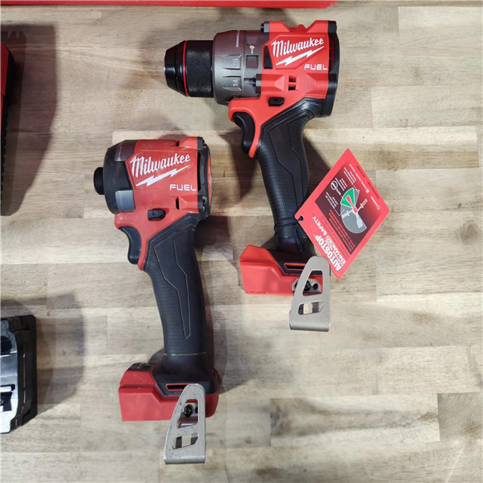 HOUSTON LOCATION - AS-IS MILWAUKEE M18 FUEL 18V Lithium-Ion Brushless Cordless Hammer Drill and Impact Driver Combo Kit (2-Tool) with 2 Batteries
