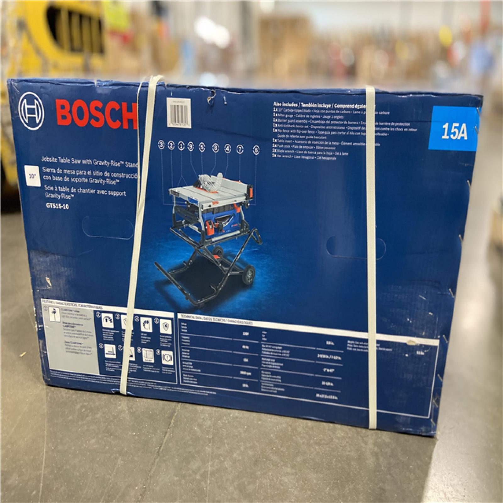 DALLAS LOCATION - Bosch 15 Amp Corded 10 in. Jobsite Table Saw with Gravity Rise Stand
