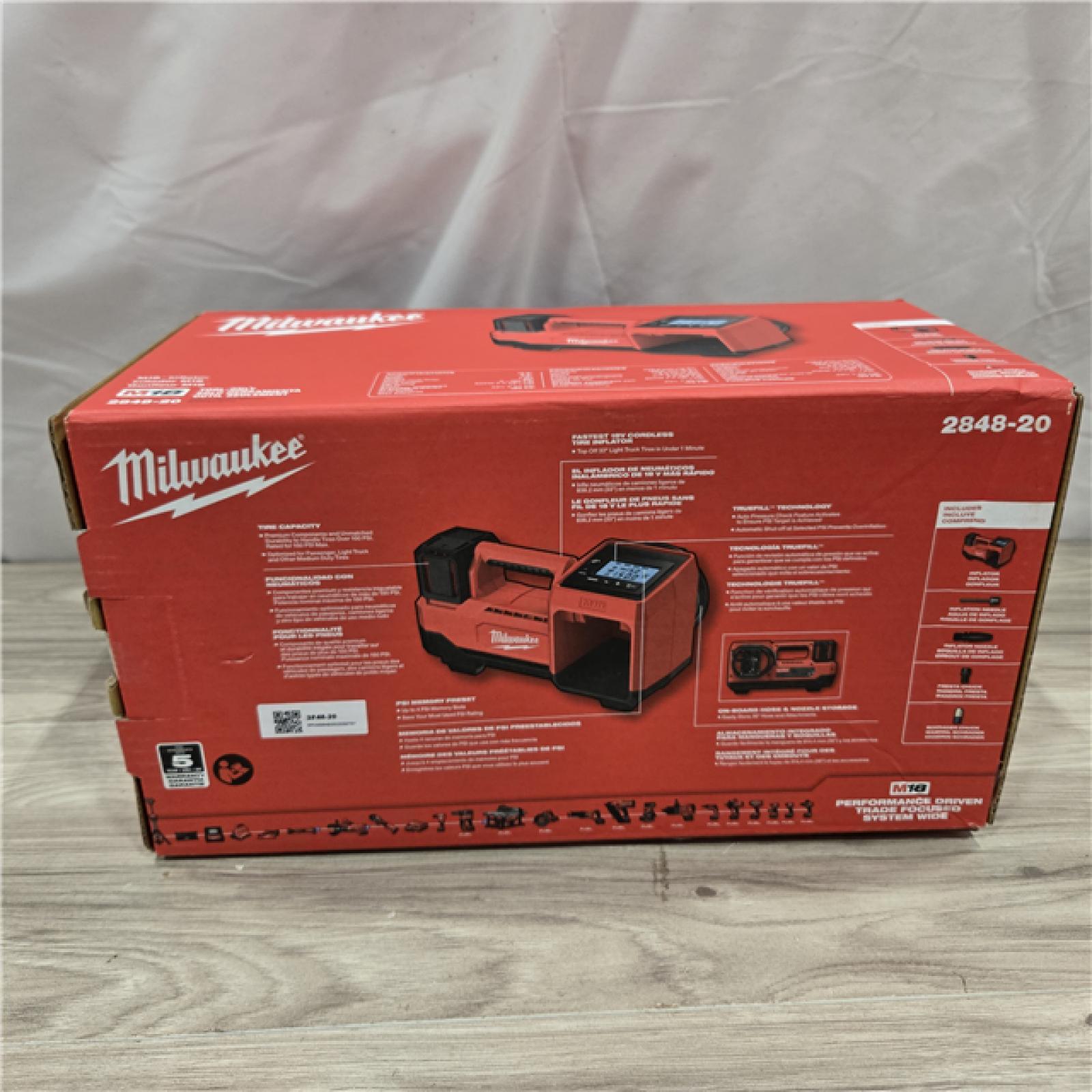 NEW! - Milwaukee M18 18 V 150 PSI Tire Inflator (Tool Only)