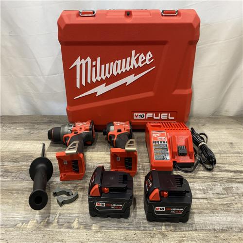 AS-IS Milwaukee FUEL 18V Lithium-Ion Brushless Cordless Hammer Drill and Impact Driver Combo Kit