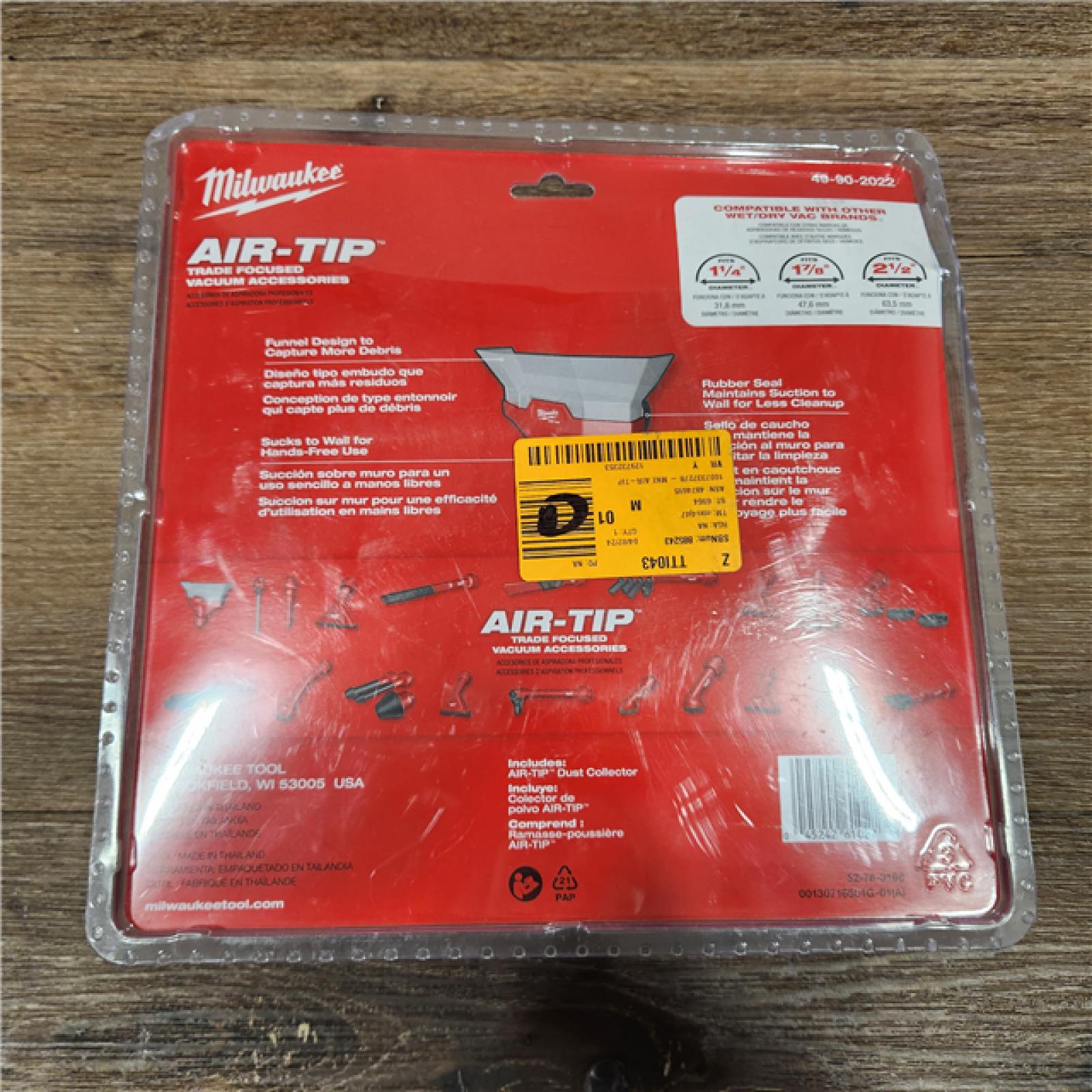NEW!! Milwaukee Air-Tip Shop Vac Wet/Dry Vac Dust Collector 1 Pc