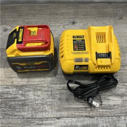 AS-IS DEWALT 20V/60V MAX FLEXVOLT Lithium-Ion 9.0Ah Battery and Charger Starter Kit