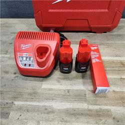 HOUSTON LOCATION - AS-IS Milwaukee M12 12-Volt Lithium-Ion Cordless PEX Expansion Tool Kit with (2) 1.5 Ah Batteries, (3) Expansion Heads and Hard Case