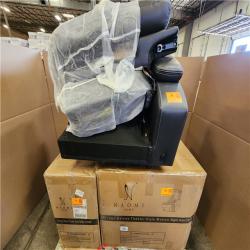 Phoenix HOMESTOCK Home Theater Seating  Movie Theater Chairs  Power Recliner Loveseat with 6 Cupholders and Tray Air Leather in Black