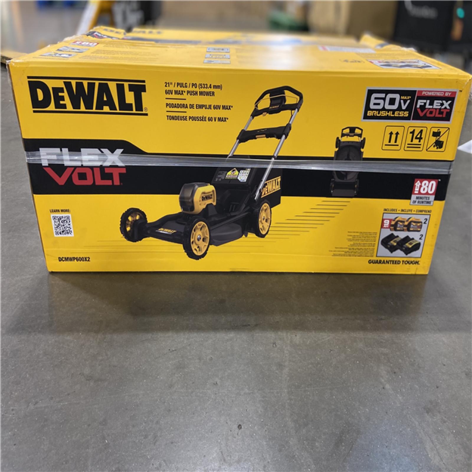 DALLAS LOCATION -  DEWALT FLEXVOLT 1x60V MAX 21 in. Cordless Battery Powered Push Lawn Mower Kit