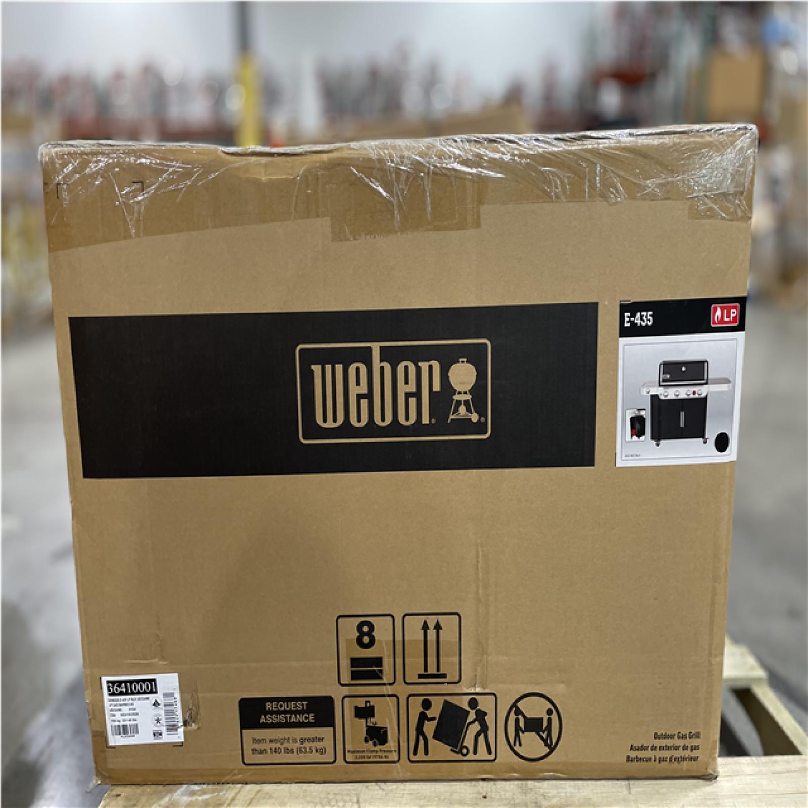DALLAS LOCATION- AS-IS WEBER Genesis E-435 4-Burner Propane Gas Grill in Black with Side Burner