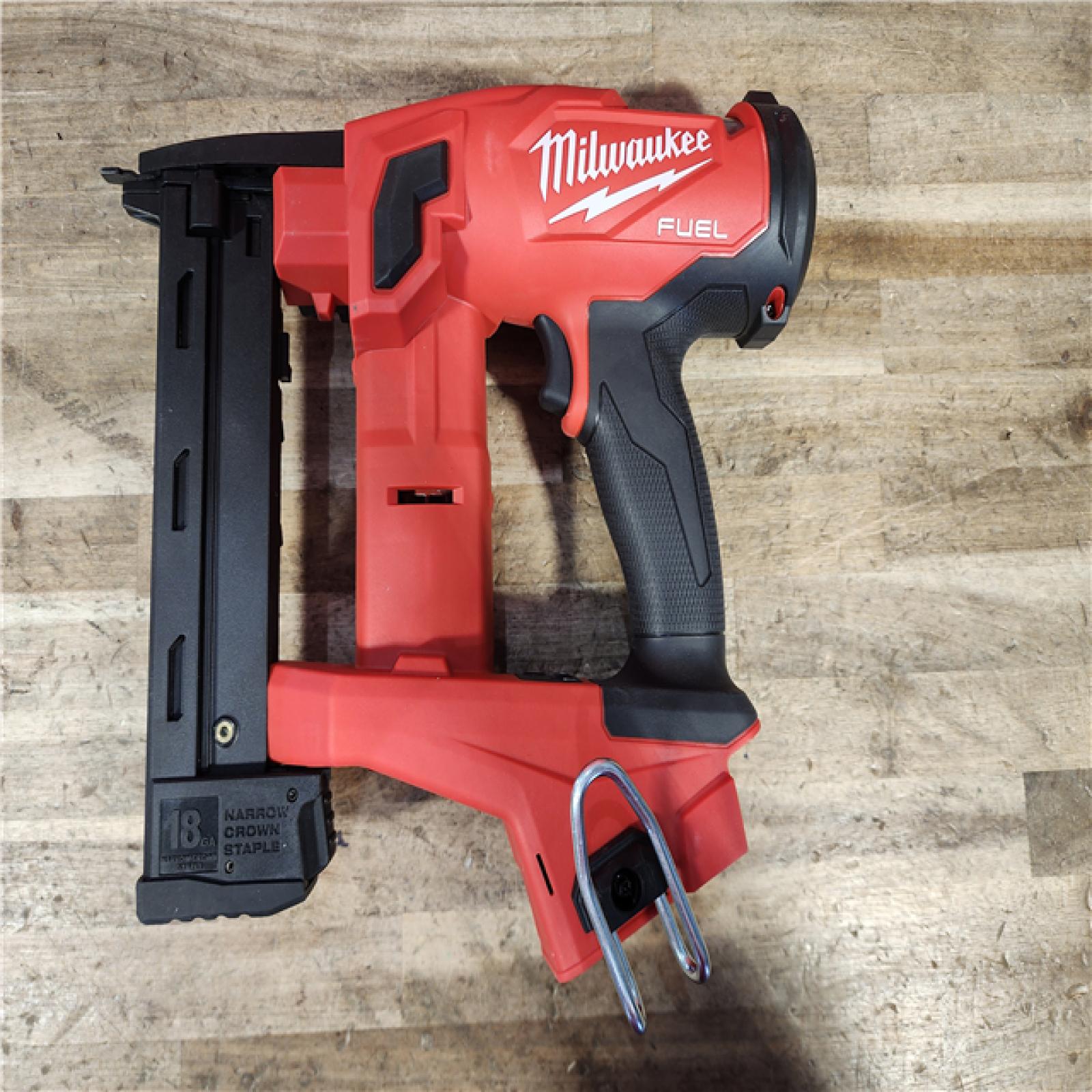 HOUSTON LOCATION - AS-IS Milwaukee  FUEL 18-Volt Lithium-Ion Brushless Cordless 18-Gauge 1/4 in. Narrow Crown Stapler (Tool-Only)