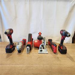 AS-IS- M18 18-Volt Lithium-Ion Cordless Combo Kit 7-Tool with 2-Batteries  Charger and Tool Bag