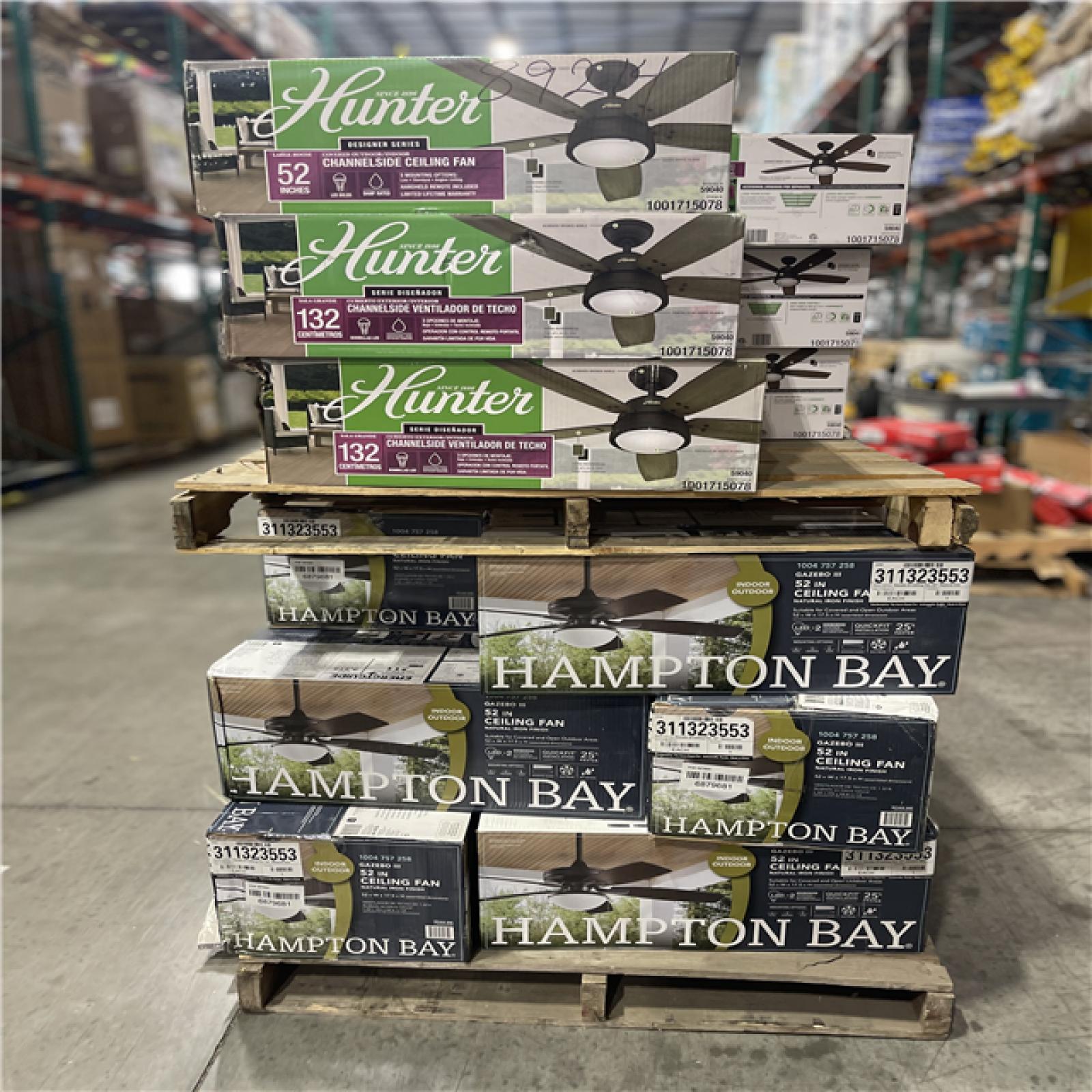 DALLAS LOCATION- MIXED INDOOR/OUTDOOR CEILING FAN PALLET (22 UNITS)