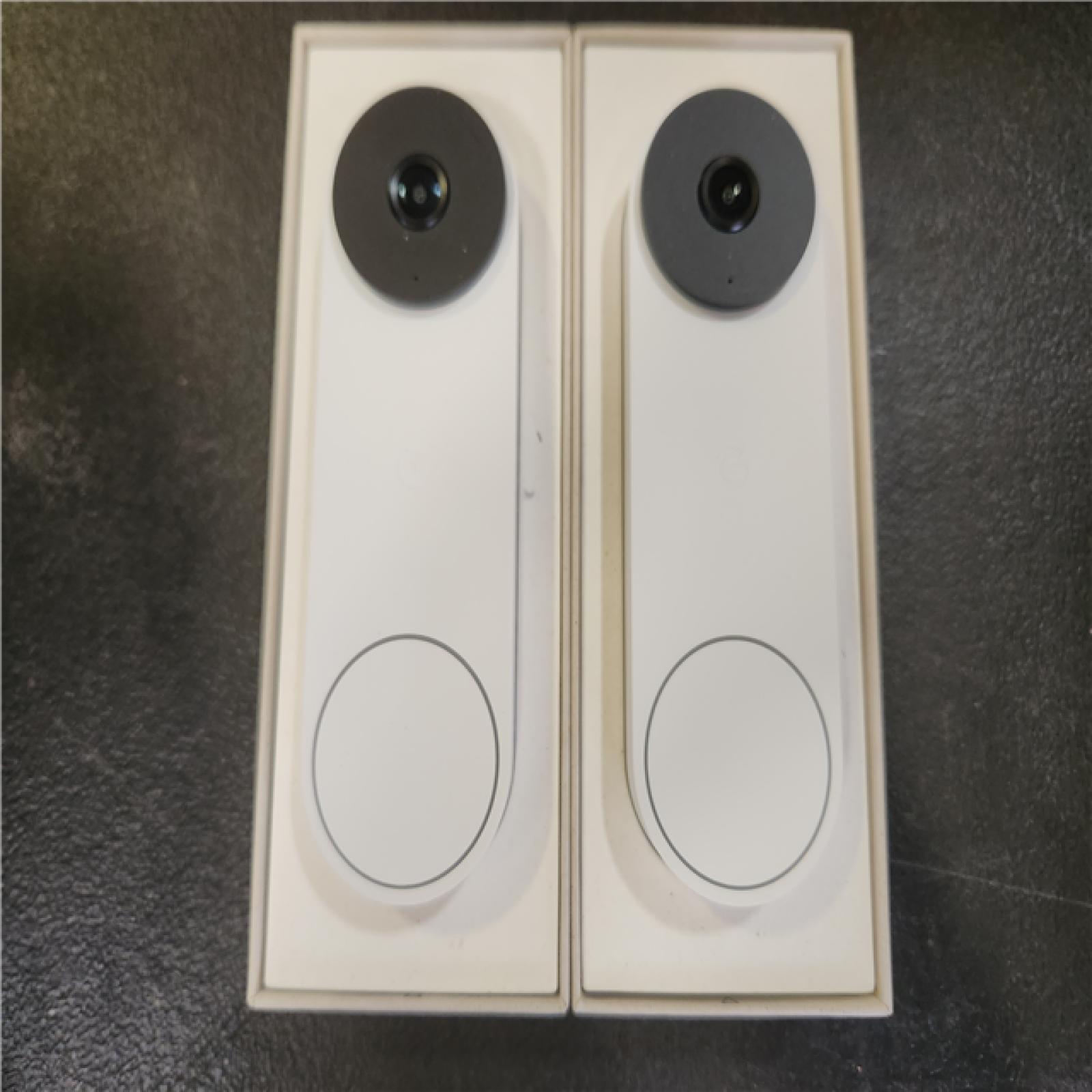Phoenix AS-IS Google Nest Doorbell (Wired  3rd Gen) - Smart Wi-Fi Video Doorbell Camera (2-Pack)
