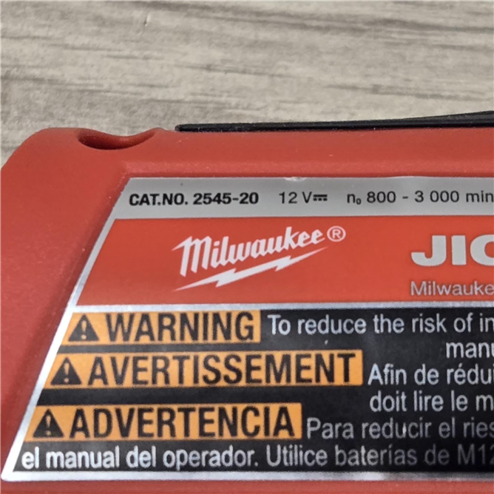 AS-IS Milwaukee 2545-20 12V Cordless Jig Saw (Tool-Only)