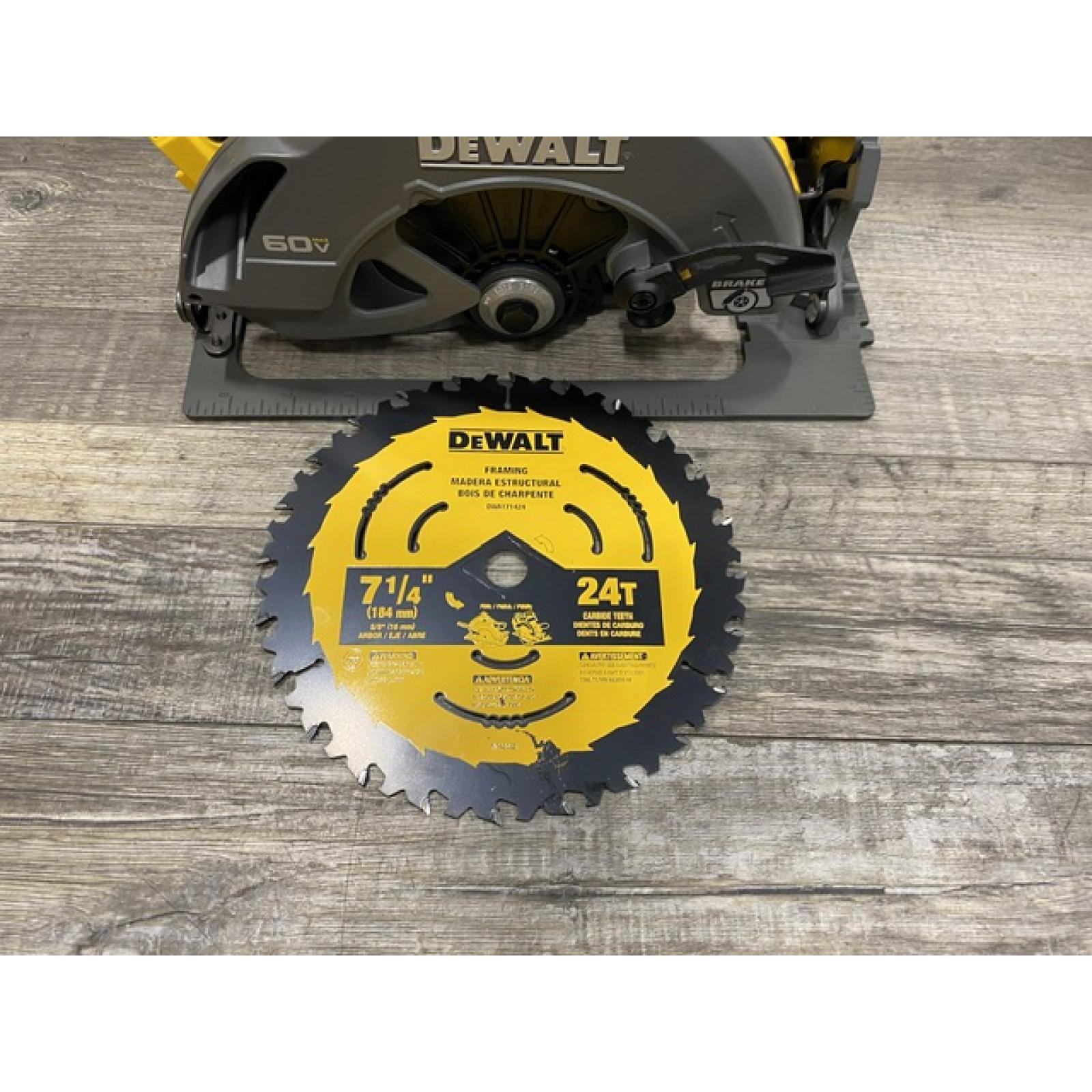 AS-IS DEWALT FLEXVOLT 60V MAX Cordless Brushless 7-1/4 in. Circular Saw with Brake (Tool Only)