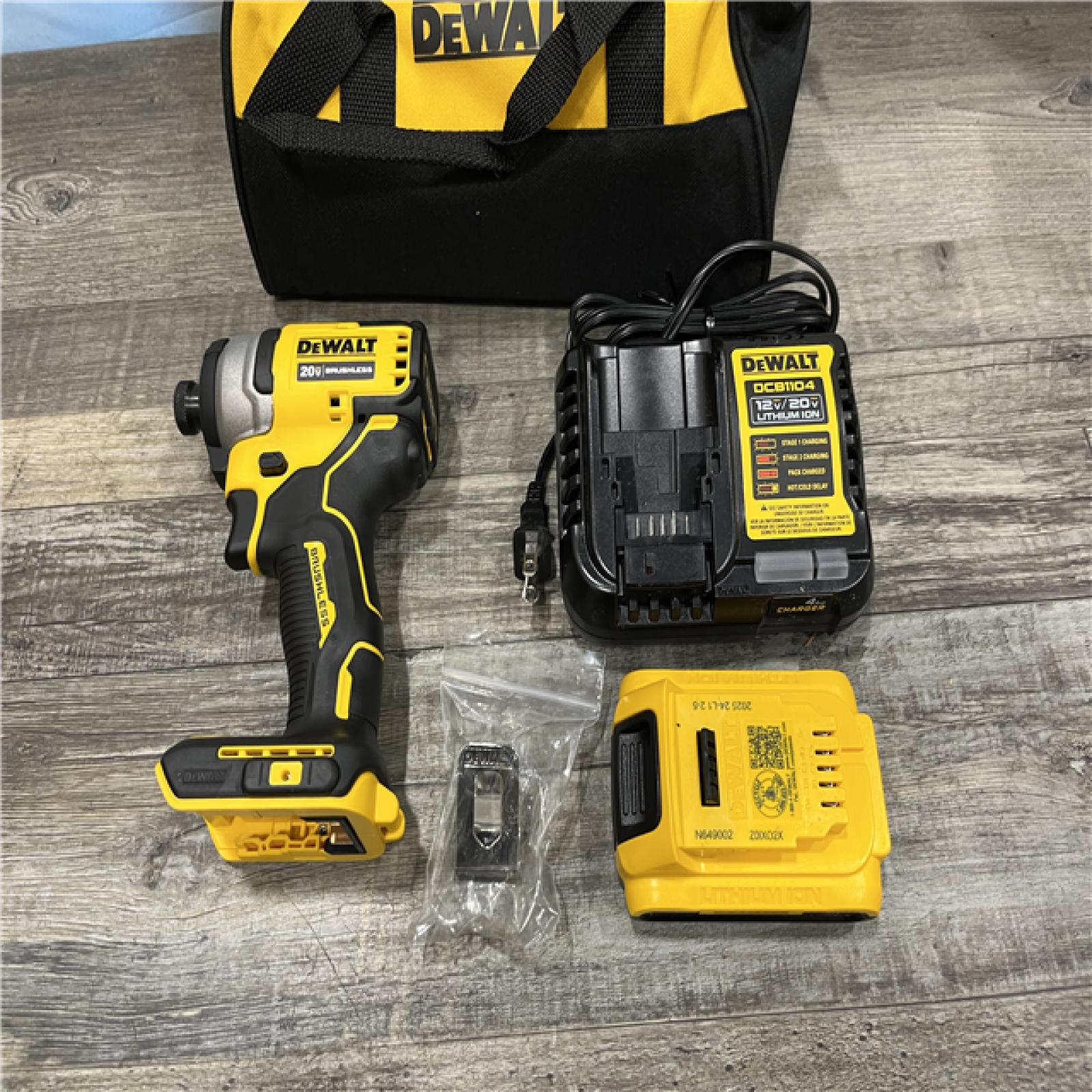 AS-IS DEWALT Atomic 20V Max Lithium-Ion Brushless Cordless Compact 1/4 in. Impact Driver Kit