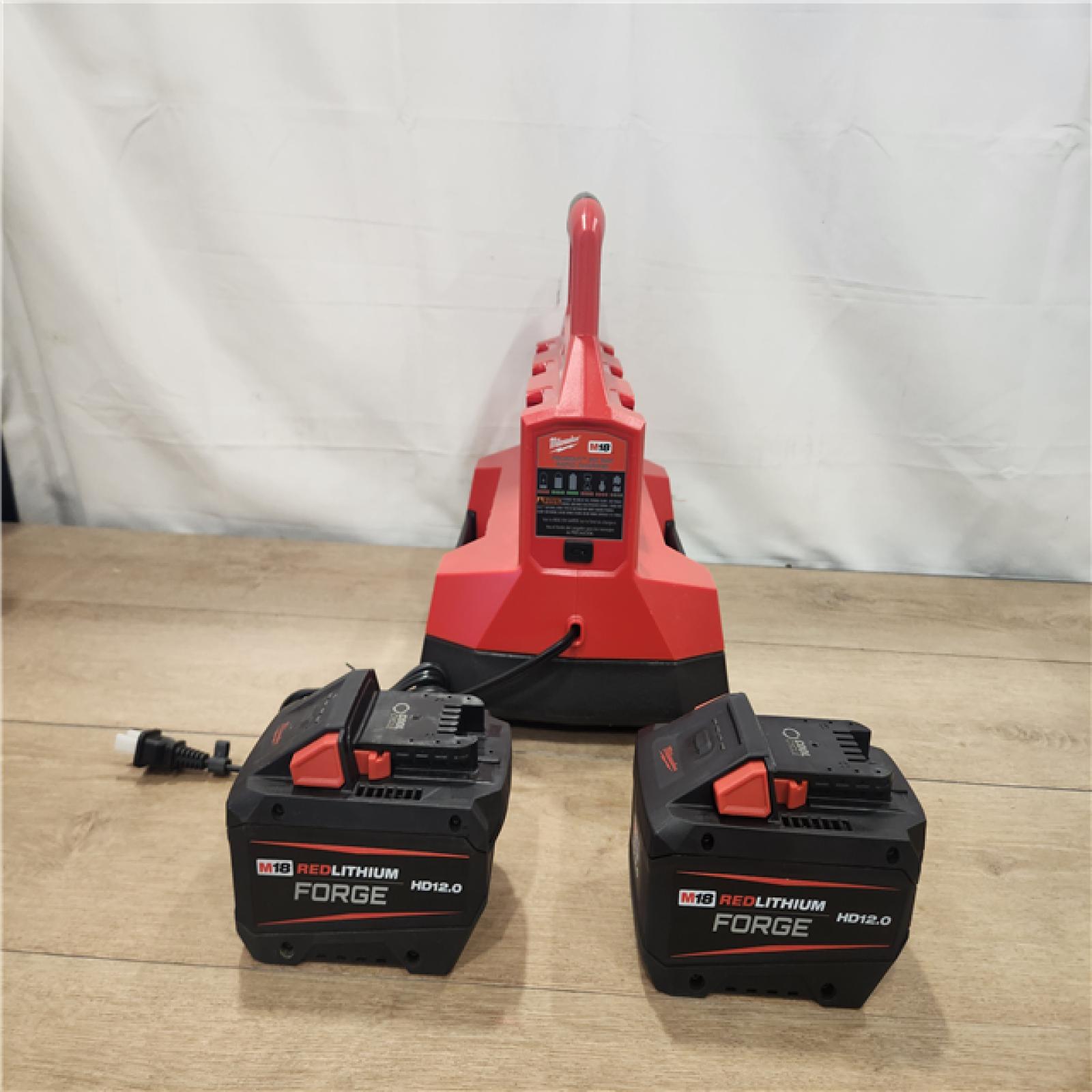 AS-IS- Milwaukee M18 18V Lithium-Ion REDLITHIUM FORGE Starter Kit with Two 12.0 Ah Battery
