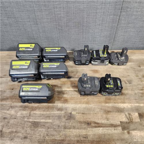 HOUSTON LOCATION - AS-IS RYOBI BATTERY PACK QTY - 10