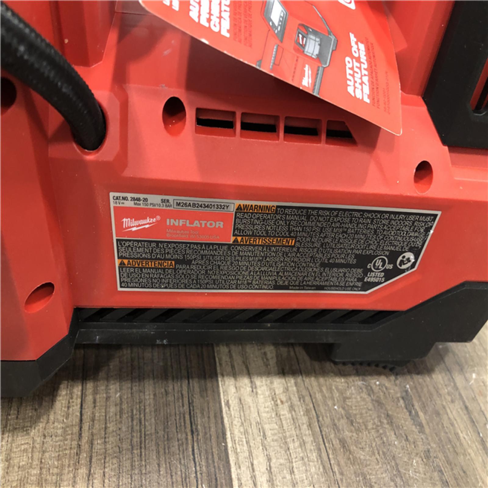 AS-IS Milwaukee M18 18-Volt Lithium-Ion Cordless Electric Portable Inflator (Tool-Only)