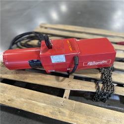 DALLAS LOCATION- AS-IS MILWAUKEE 2-Ton 20 ft. Electric Chain Hoist
