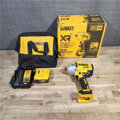 HOUSTON LOCATION - AS-IS Dewalt 20V MAX Lithium-Ion Cordless 1/2 in. Impact Wrench Kit W/ BATTERY & CHARGER