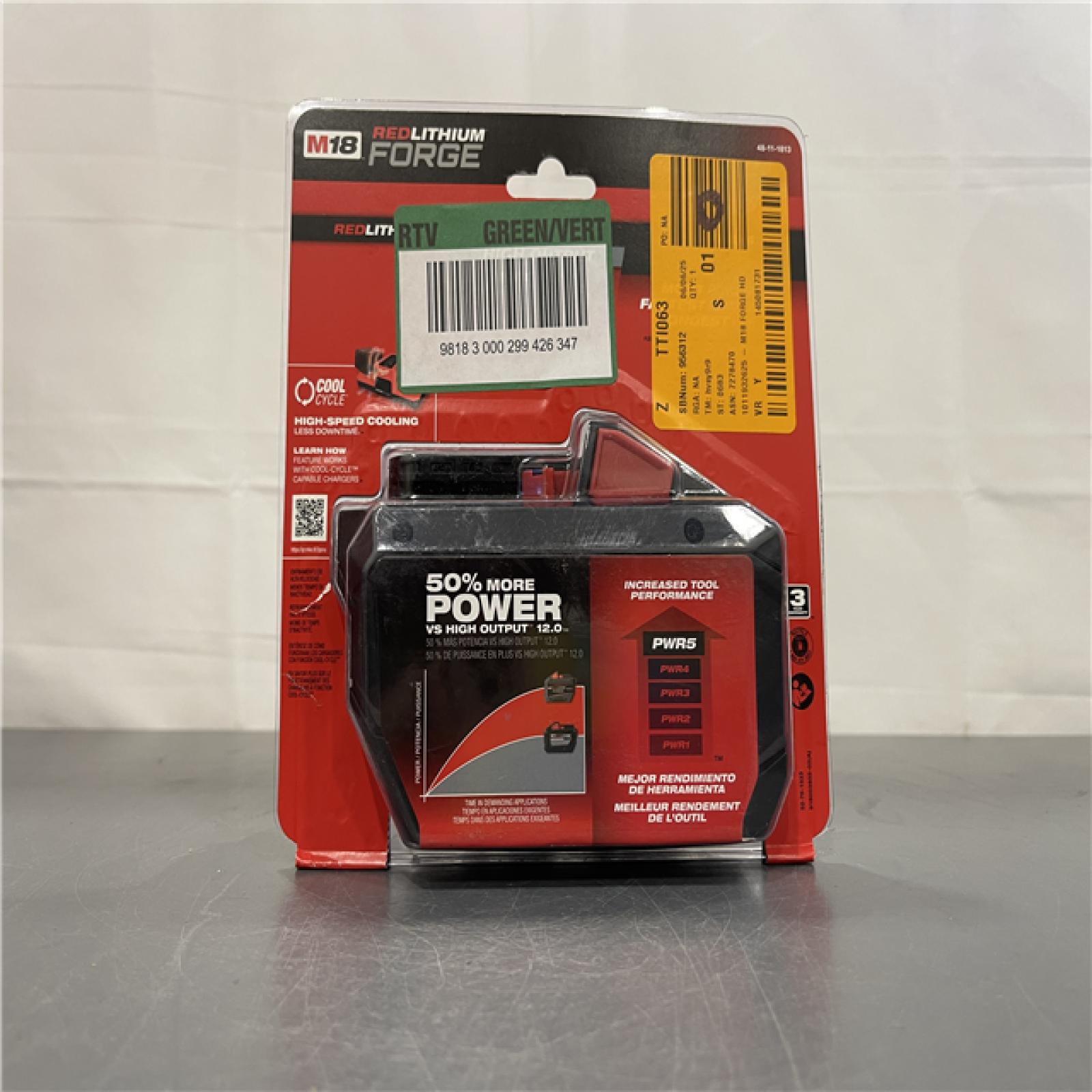 NEW! - Milwaukee M18 Forge 12 Ah Lithium-Ion Redlithium HD Battery 1 Pc