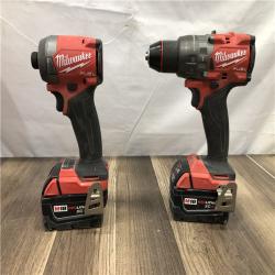 AS-IS Milwaukee FUEL 18V Lithium-Ion Brushless Cordless Hammer Drill and Impact Driver Combo Kit