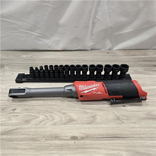 AS-IS Milwaukee M12 FUEL INSIDER Extended Reach Box Ratchet (Tool-Only)