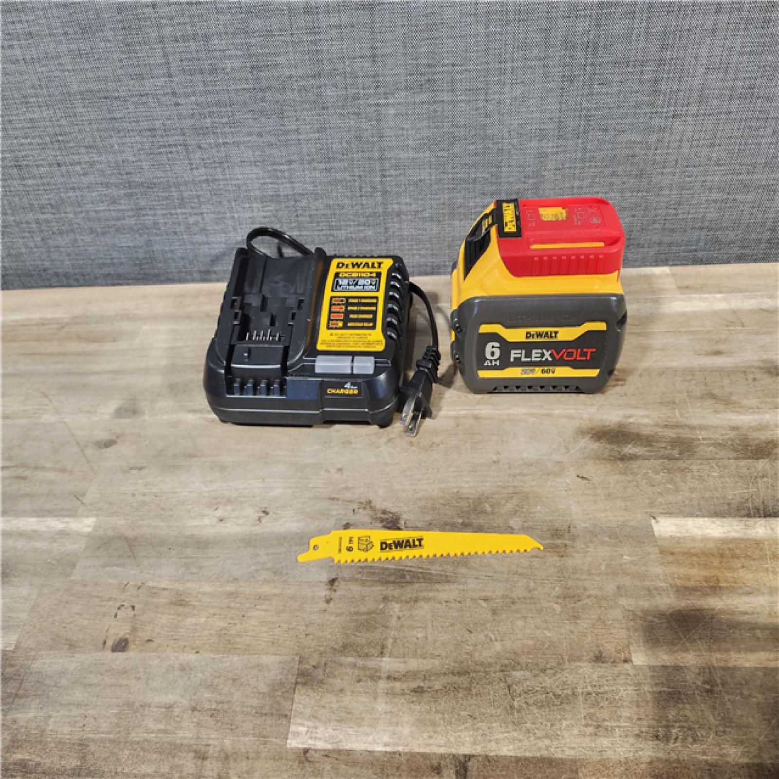 HOUSTON LOCATION - AS-IS FLEXVOLT 60V MAX Cordless Brushless Reciprocating Saw with (1) FLEXVOLT 6.0Ah Battery