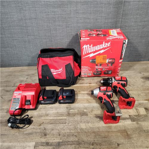 HOUSTON LOCATION - AS-IS Milwaukee 18V Cordless Brushed 2-Tool Drill/Driver and Impact Driver Kit