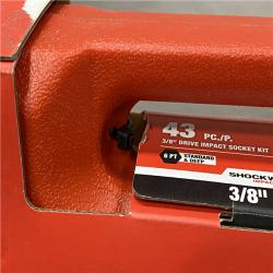 NEW - Milwaukee SHOCKWAVE 3/8 in. Drive SAE and Metric 6 Point Impact Socket Set (43-Piece)