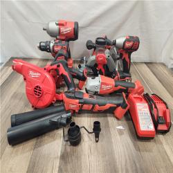 AS-IS- Milwaukee M18 18-Volt Lithium-Ion Cordless 9-Tool Combo Kit with 2-Batteries  Charger and Tool Bag