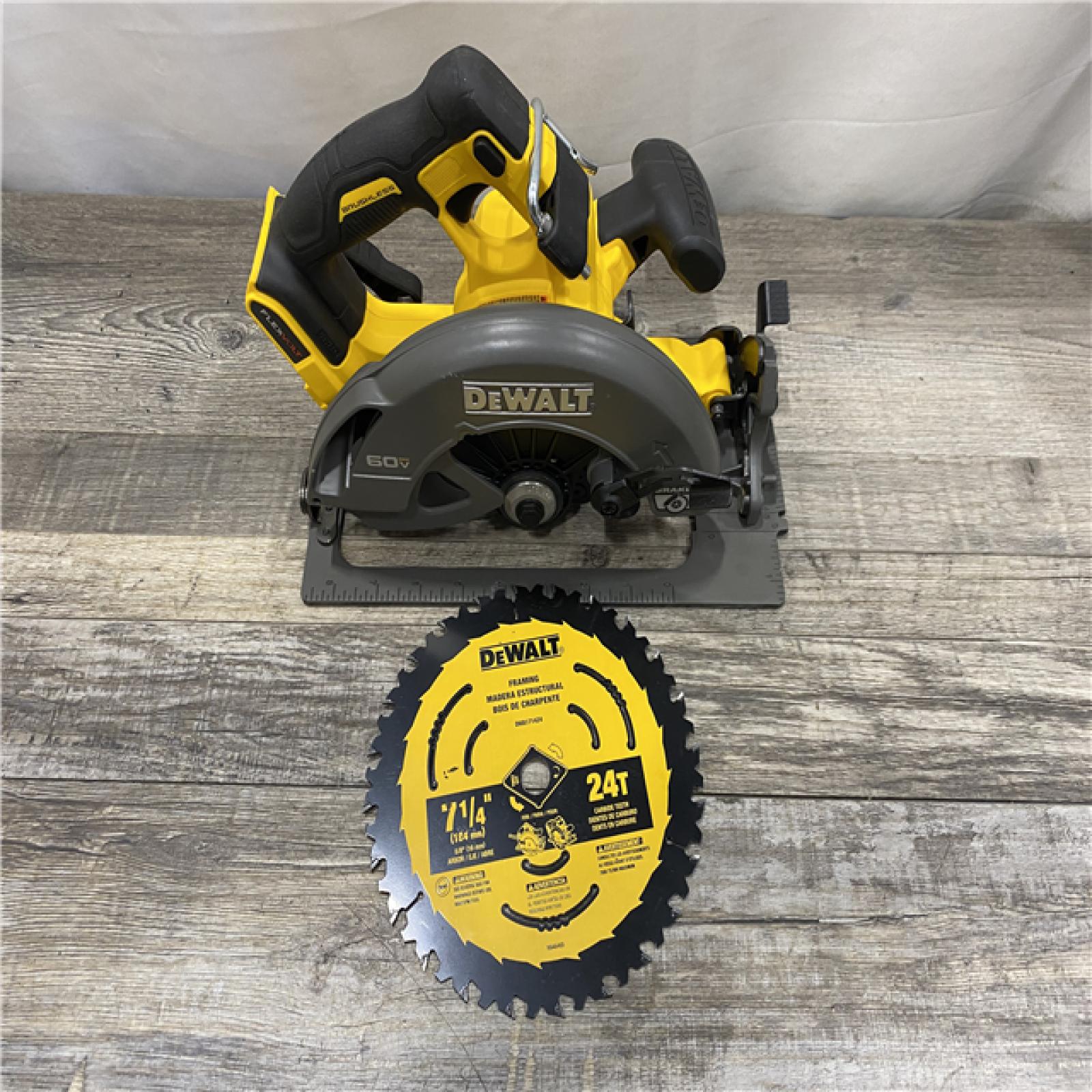 AS-IS DEWALT FLEXVOLT 60V MAX Cordless Brushless 7-1/4 in. Circular Saw with Brake (Tool Only)