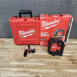HOUSTON LOCATION - AS-IS (APPEARS LIKE NEW) Milwaukee 100 ft. REDLITHIUM Lithium-Ion USB Green Rechargeable Cross Line Laser Level with Charger