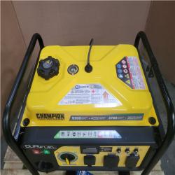 CALIFORNIA AS-IS CHAMPION 5 300 STARTING WATT 4 250 RUNNING WATT DUAL FUEL GENERATOR