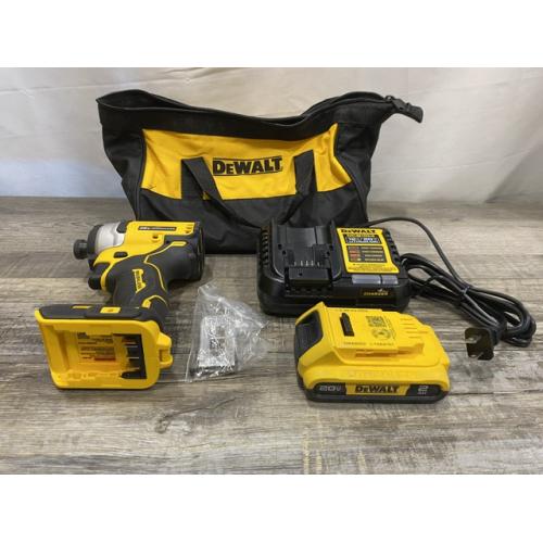 AS-IS DEWALT Atomic 20V Max Lithium-Ion Brushless Cordless Compact 1/4 in. Impact Driver Kit