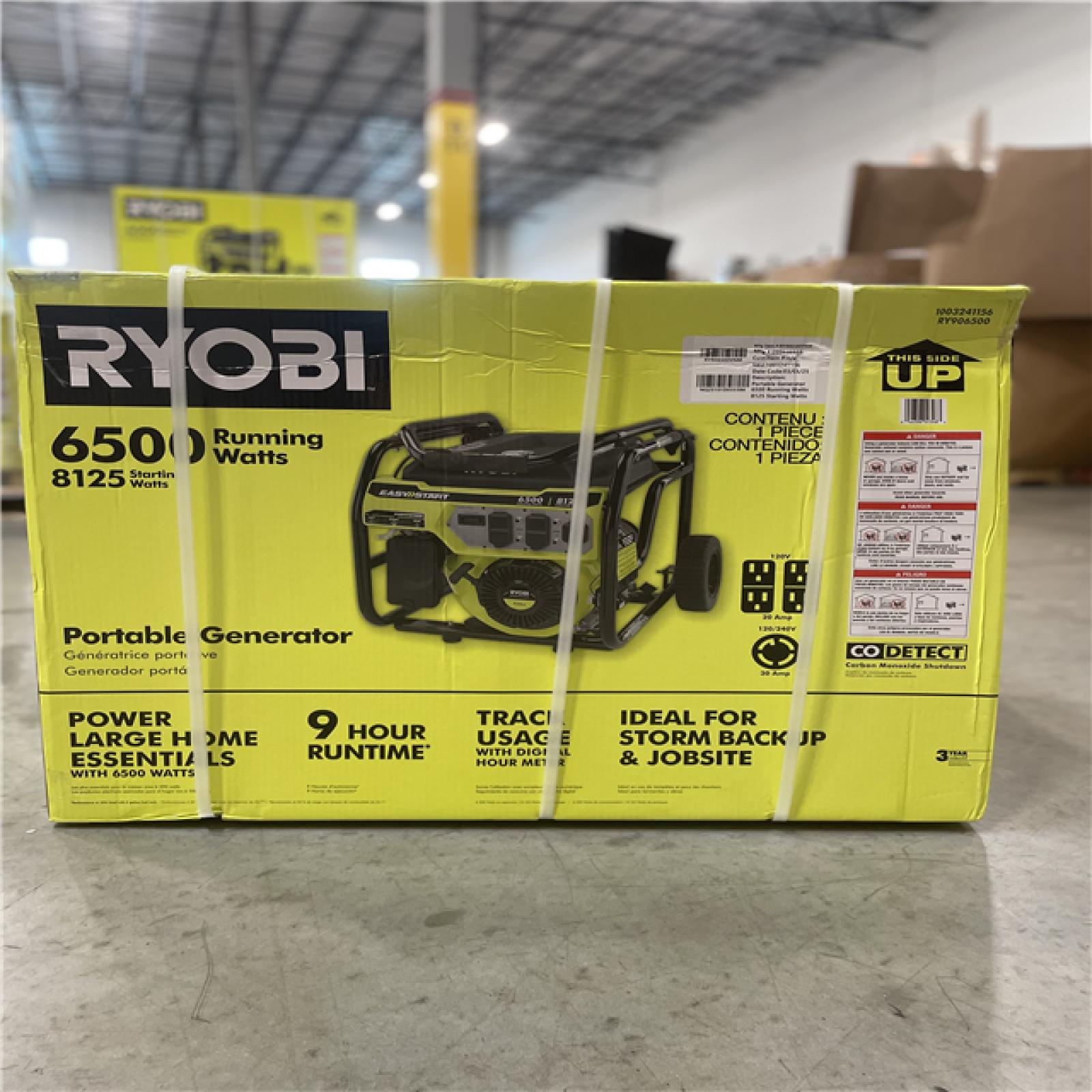 DALLAS LOCATION- RYOBI 6500 Running/ 8125 Starting Watts Portable Generator