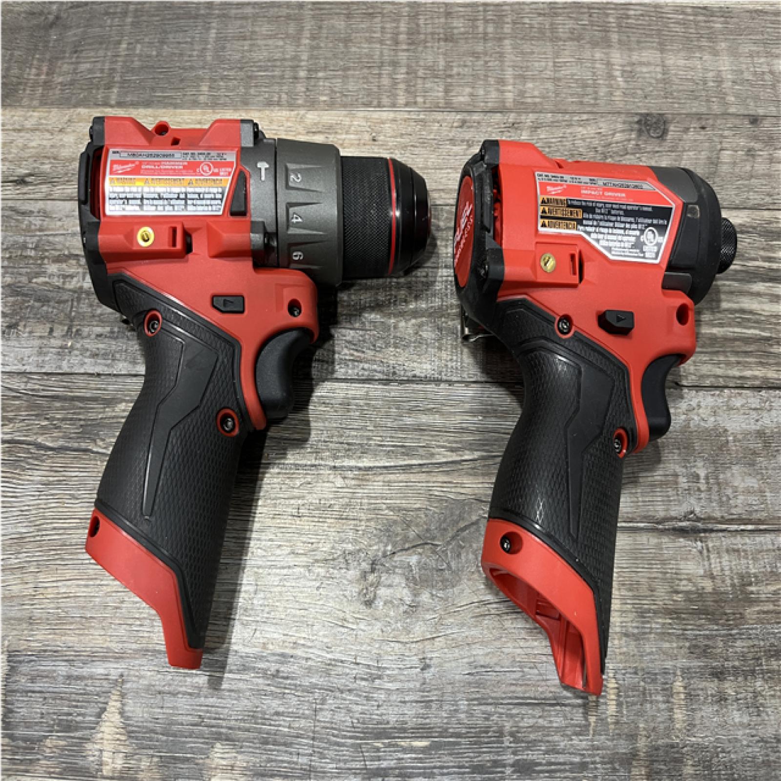 AS-IS Milwaukee FUEL 12-Volt Lithium-Ion Brushless Cordless Hammer Drill and Impact Driver Combo Kit