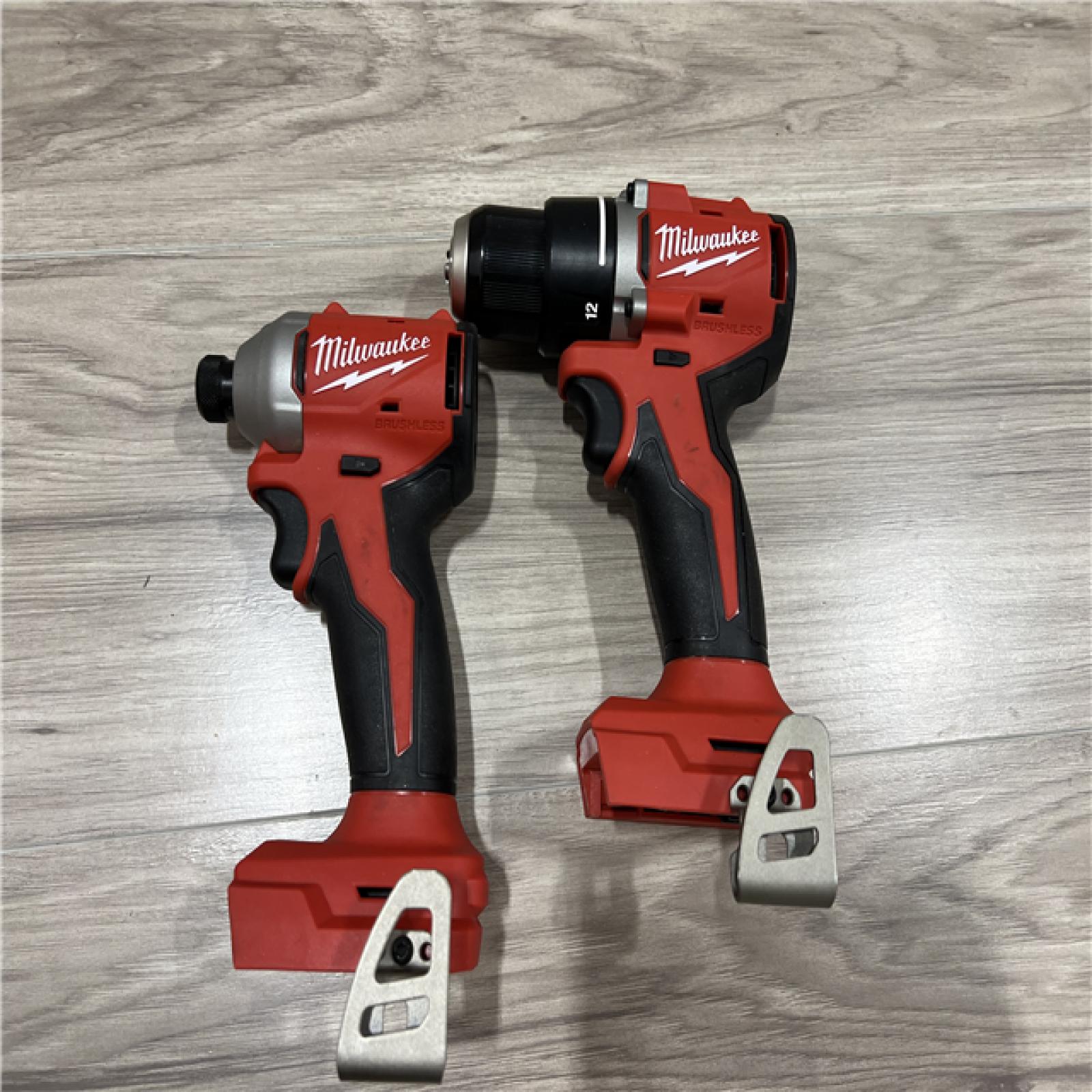AS-IS Milwaukee M18 18V Lithium-Ion Brushless Cordless Compact Drill/Impact Combo Kit