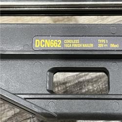 AS-IS DEWALT 20V MAX XR 16-Gauge Lithium-Ion Cordless Finish Nailer (Tool Only)