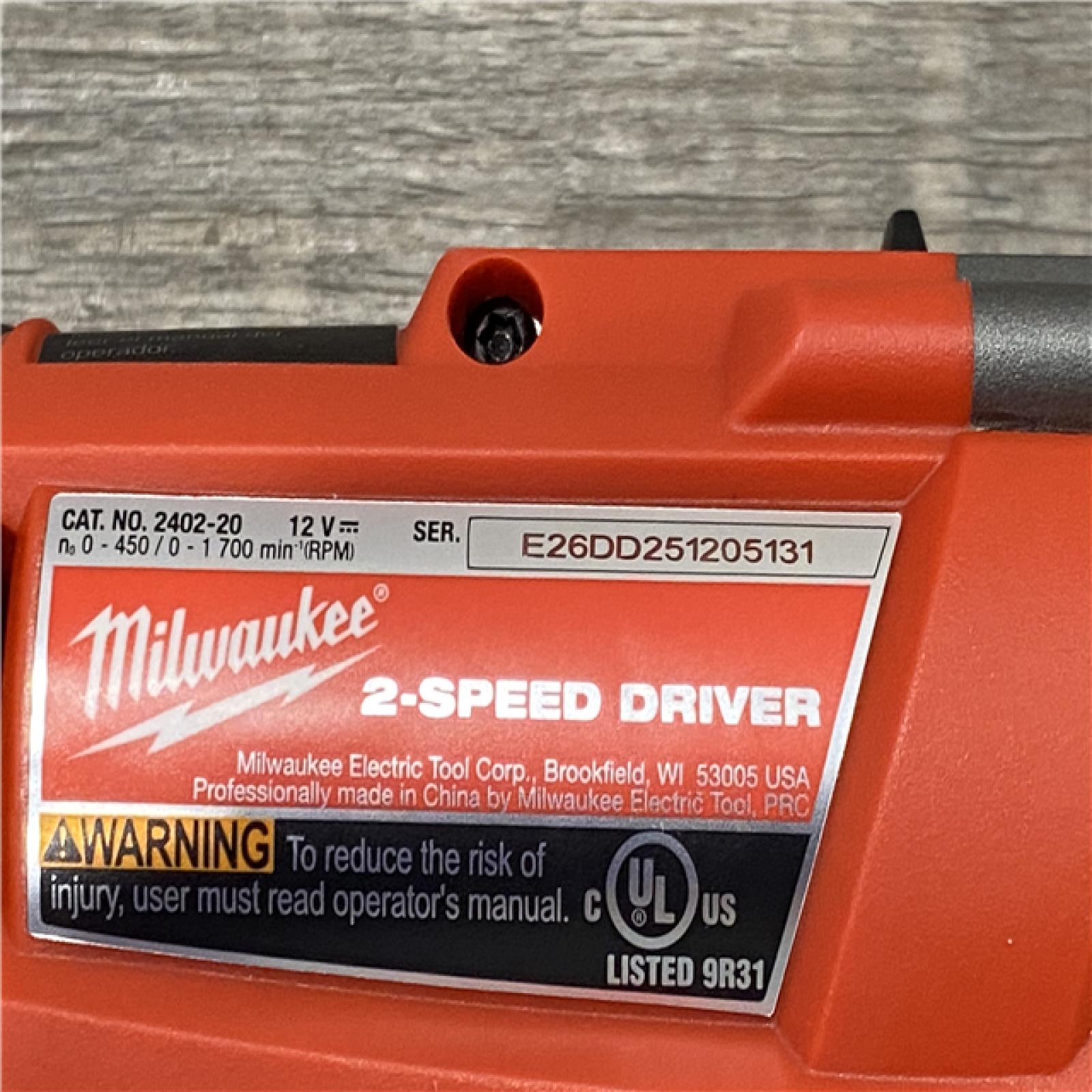 AS-IS Milwaukee 12V Lithium-Ion Cordless Screwdriver  3/8 in. High Speed Ratchet  Light Combo Kit