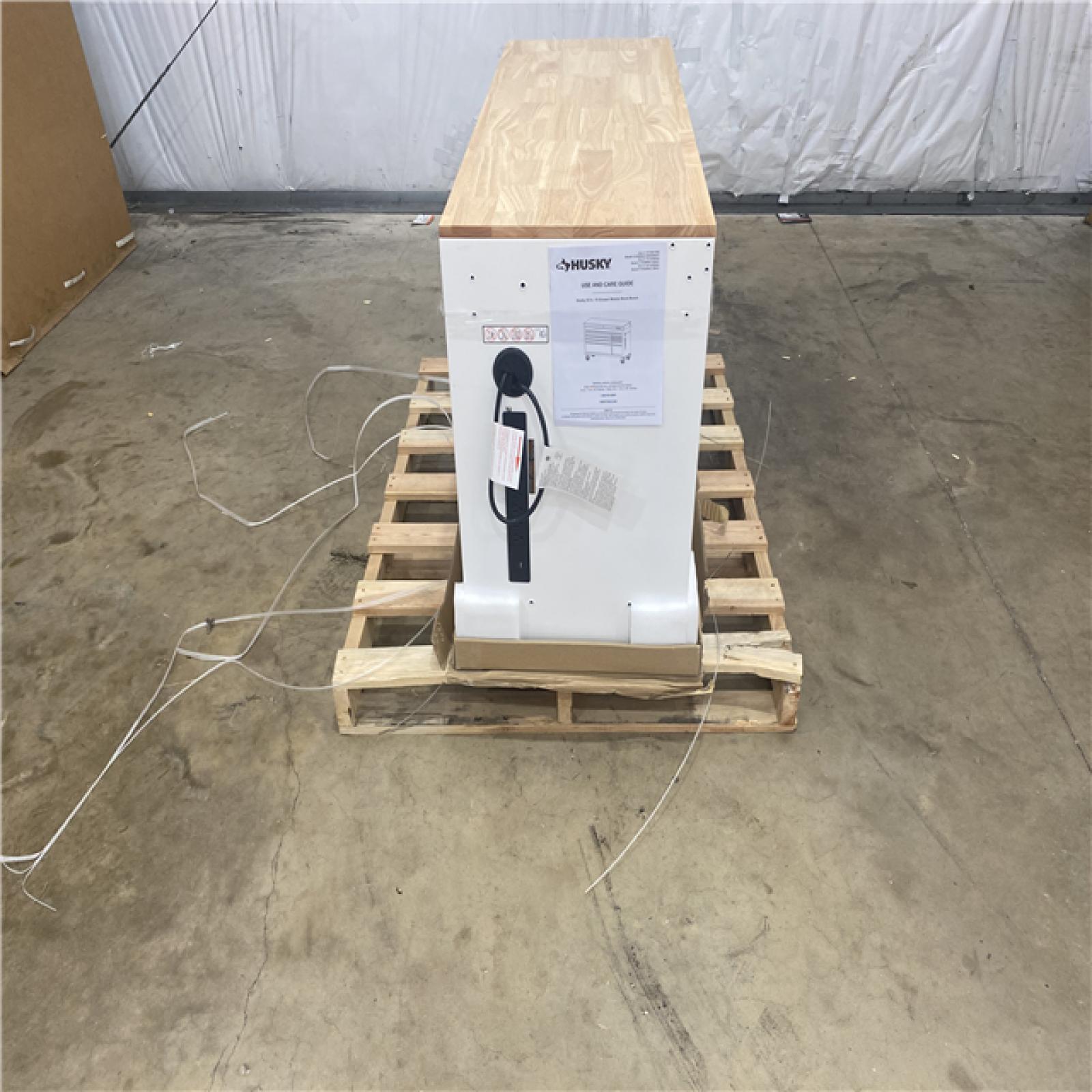 Houston Location - AS-IS home improvement pallet HUSKY 52IN 10 DRAWER MOBILE WORK BENCH