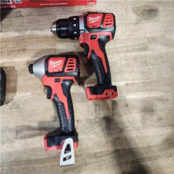 HOUSTON LOCATION - AS-IS Milwaukee 18V Cordless Brushed 2-Tool Drill/Driver and Impact Driver Kit