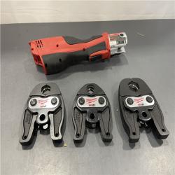AS-IS - MILWAUKEE 12-Volt Lithium-Ion Force Logic Cordless Press Tool Kit (3 Jaws Included)